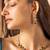 Green and white oval stone jewelry set