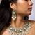 Traditional american diamond and pearl choker necklace set