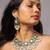 Traditional american diamond and pearl choker necklace set
