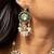 Traditional american diamond and pearl choker necklace set