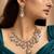Teardrop crystal statement necklace and earring set