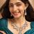 Teardrop crystal statement necklace and earring set