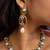 Antique pearl choker set with maroon enamel pendant