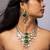 Traditional kundan and emerald green stone necklace set