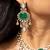 Traditional kundan and emerald green stone necklace set