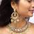 Kundan choker necklace with light green bead drops