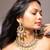 Kundan choker necklace with light green bead drops
