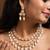Elegant pearl drop american diamond necklace set