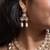 Elegant pearl drop american diamond necklace set