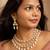 Elegant pearl drop american diamond necklace set