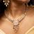 Elegant kundan and bead work necklace and earrings set