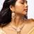 Elegant kundan and bead work necklace and earrings set