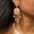 Elegant kundan and bead work necklace and earrings set
