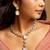 Contemporary american diamond long necklace set