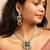 Traditional meenakari kundan necklace set with floral pendant
