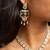 Traditional meenakari kundan necklace set with floral pendant