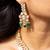 Grand kundan necklace set with green bead accents