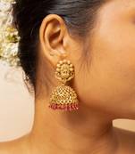 Rajwadi temple jhumka earrings