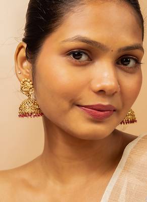 Rajwadi temple jhumka earrings 3