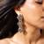 Elegant tri-square high gold earrings