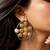 Elegant two-tone floral earrings