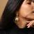 High gold pearl cage earrings