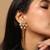 Floral dagger high gold earrings