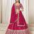 Red embriodered art silk designer semi stitched Lehenga choli