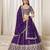 Purple embriodered art silk designer semi stitched Lehenga choli
