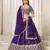 purple embriodered art silk lehenga set with choli and dupatta