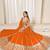 Orange embriodered art silk designer semi stitched Lehenga choli