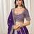 Purple embriodered art silk designer semi stitched Lehenga choli
