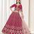 Red heavy embriodered art silk designer semi stitched Lehenga choli