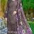 Brown embroidered sequence work heavy fox georgette unstitched suit