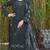 Black embroidered sequence work heavy fox georgette unstitched suit