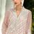 Peach embroidered sequence work heavy fox georgette unstitched suit with zarkan