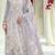 Lavender embroidered sequence work heavy fox georgette unstitched suit with zarkan