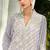 Lavender embroidered sequence work heavy fox georgette unstitched suit with zarkan