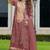Coral embroidered sequence cut work heavy organza unstitched suit with moti & frill