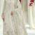 Sea green embroidered sequence work heavy fox georgette unstitched suit with zarkan