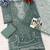 Dark green embroidered sequence cut work heavy organza unstitched suit with moti & frill