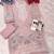 Baby pink embroidered sequence cut work heavy organza unstitched suit with moti & frill