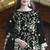 Black embroidered sequence work heavy organza unstitched suit with moti & fancy lace