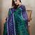 Green woven cotton saree with blouse piece