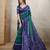 Green woven cotton saree with blouse piece