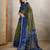 Mehendi woven cotton saree with blouse piece
