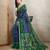 Blue woven cotton saree with blouse piece