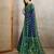 Blue woven cotton saree with blouse piece