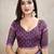Teal woven cotton saree with blouse piece