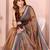 Beige woven cotton saree with blouse piece
